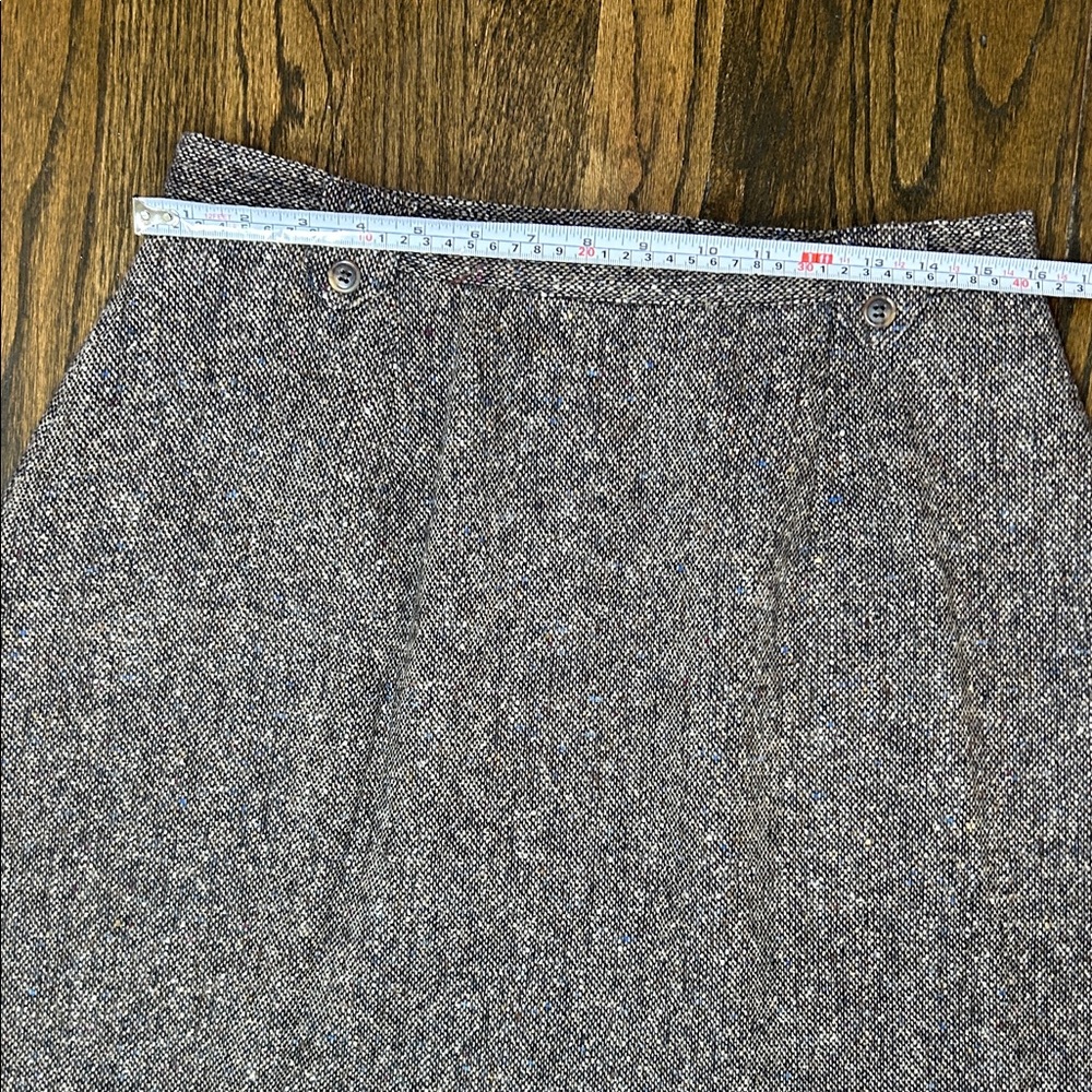 Vintage Wool Orvis Dark Brown A-Line Skirt - Picture 7 of 9